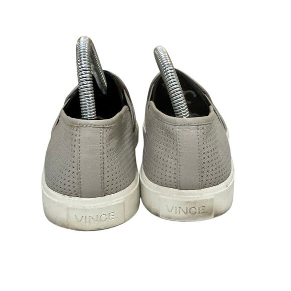 Vince Blair Perforated Leather Slip-On Sneakers Gray Women’s Size 8 (EU 38) - Picture 7 of 9